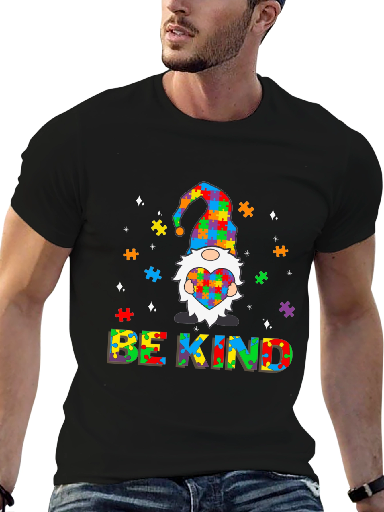 Autism Awareness Gnome T-Shirt - Be Kind