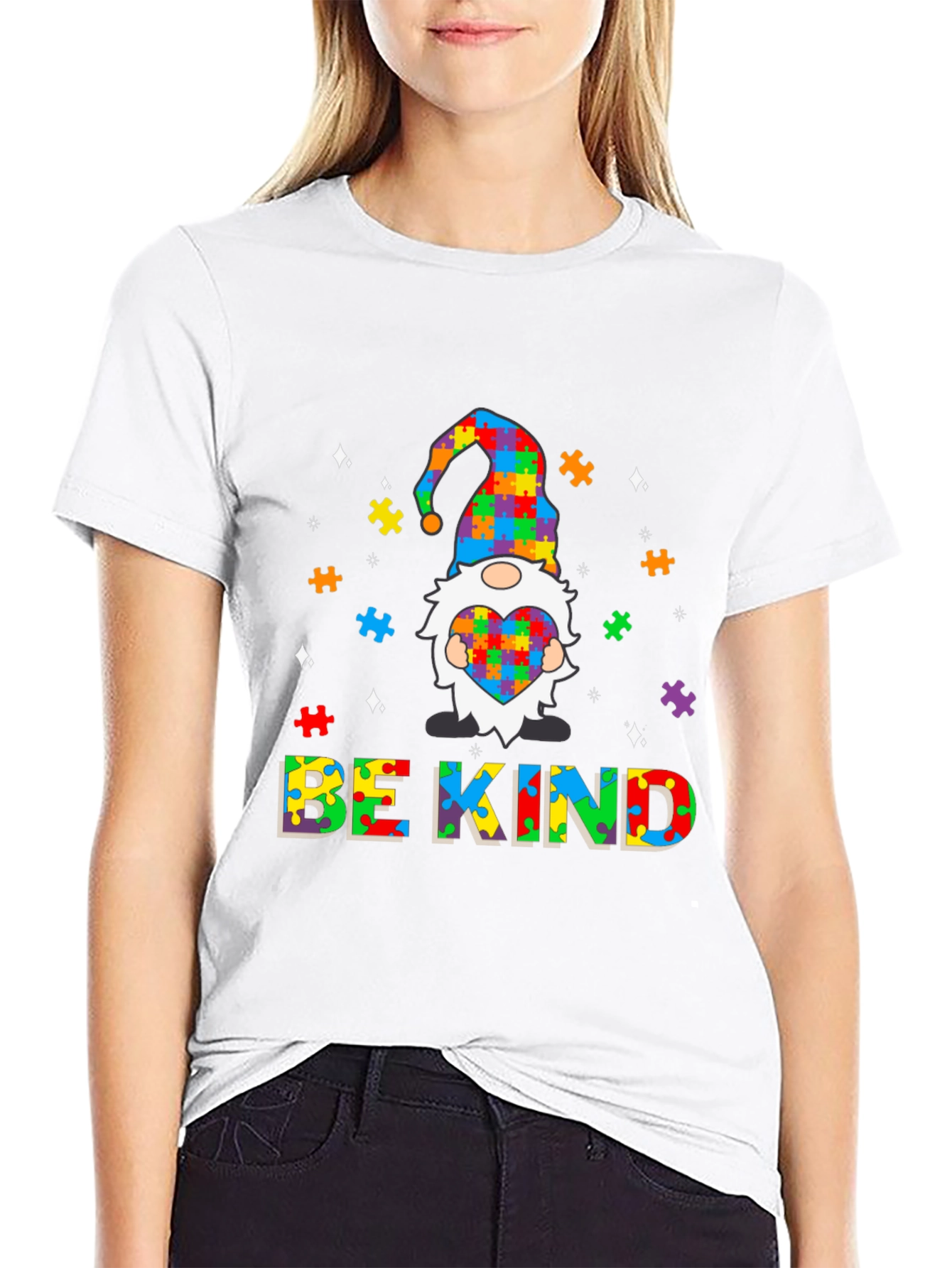 Autism Awareness Gnome T-Shirt - Be Kind