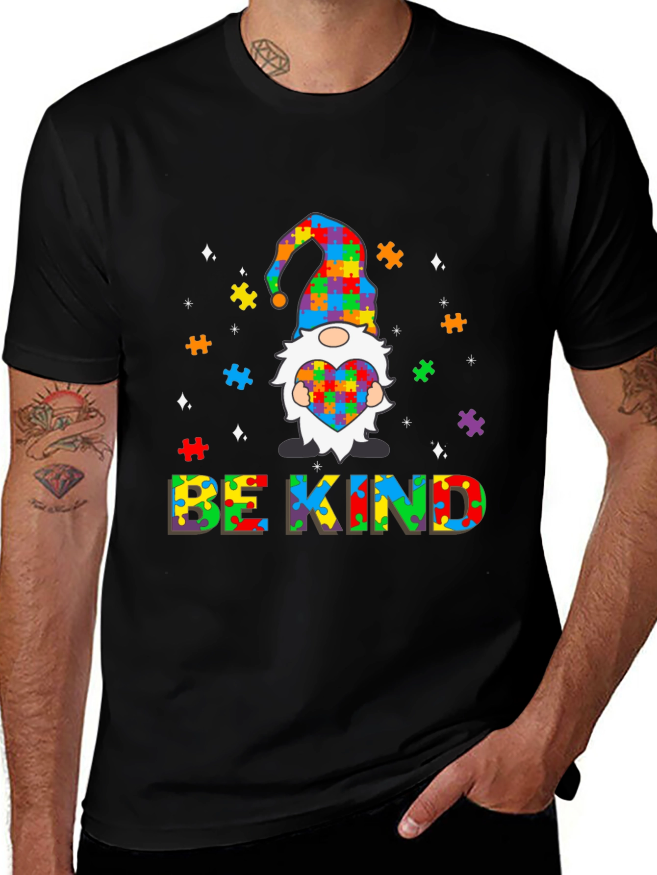 Autism Awareness Gnome T-Shirt - Be Kind
