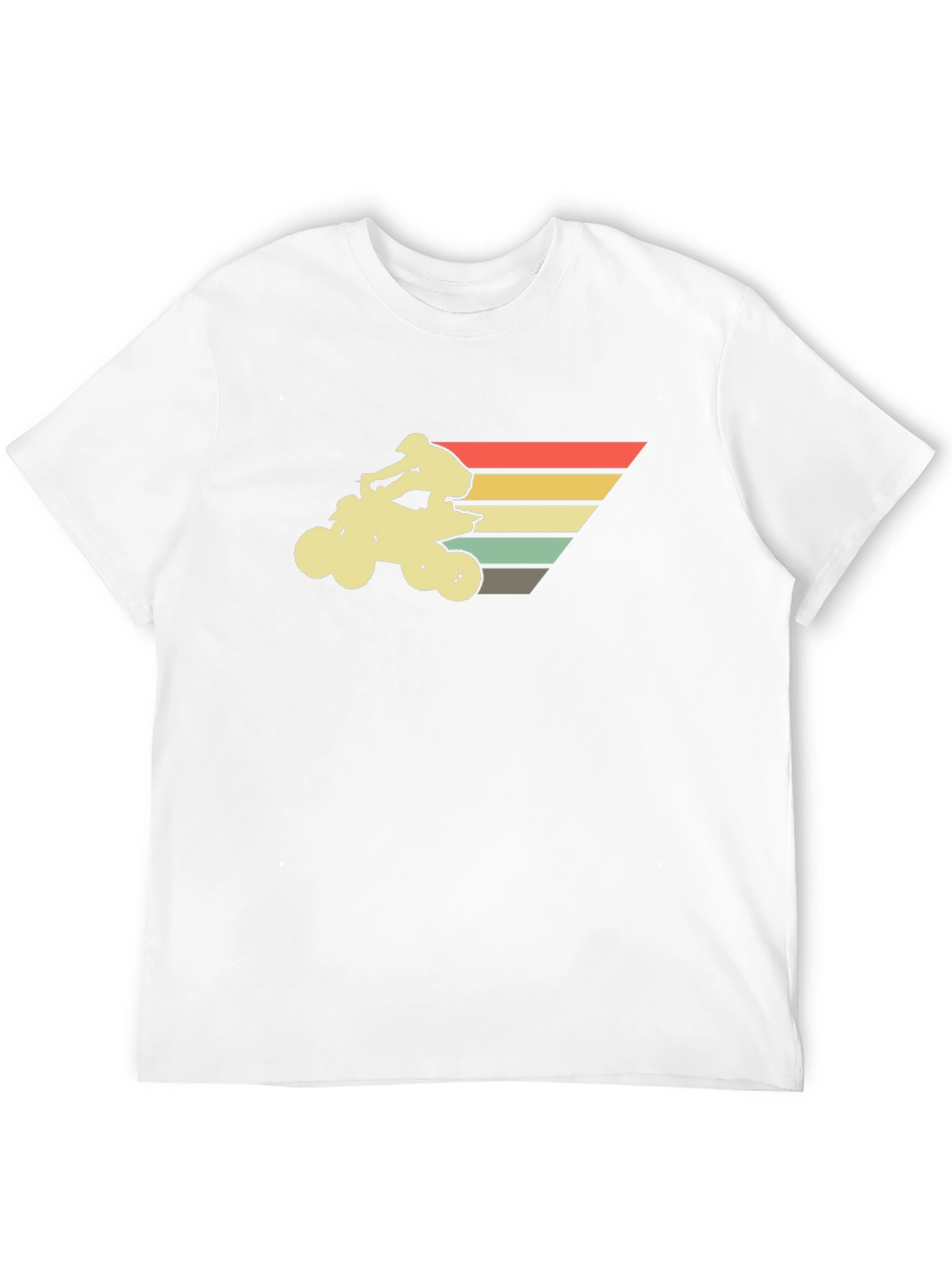 Retro ATV Rider Black T-Shirt