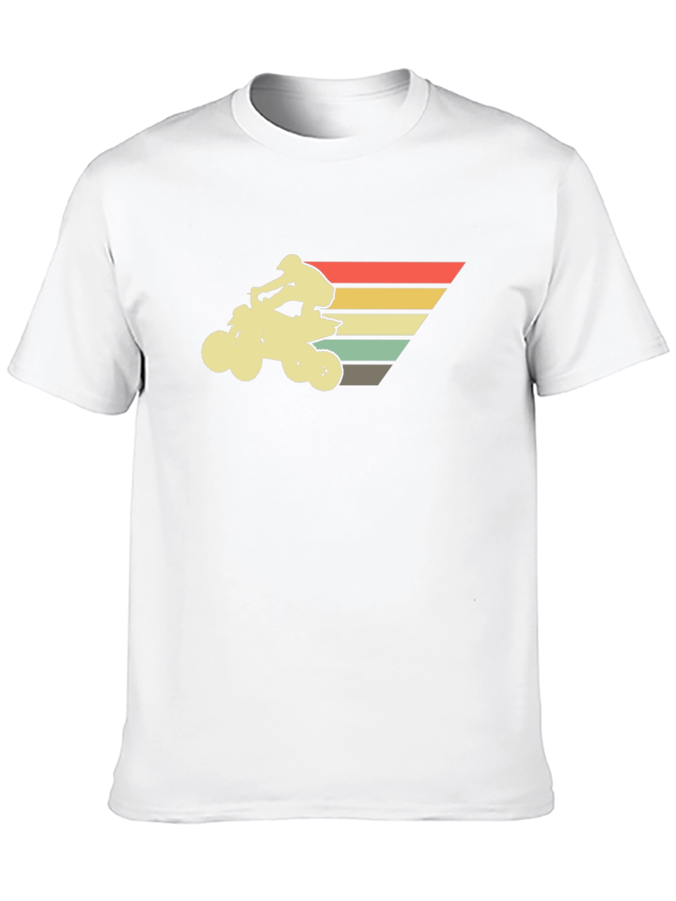 Retro ATV Rider Black T-Shirt