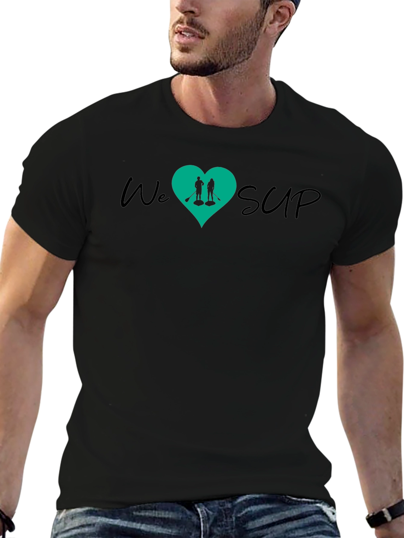 We Heart SUP T-Shirt - Paddle Boarding Tee