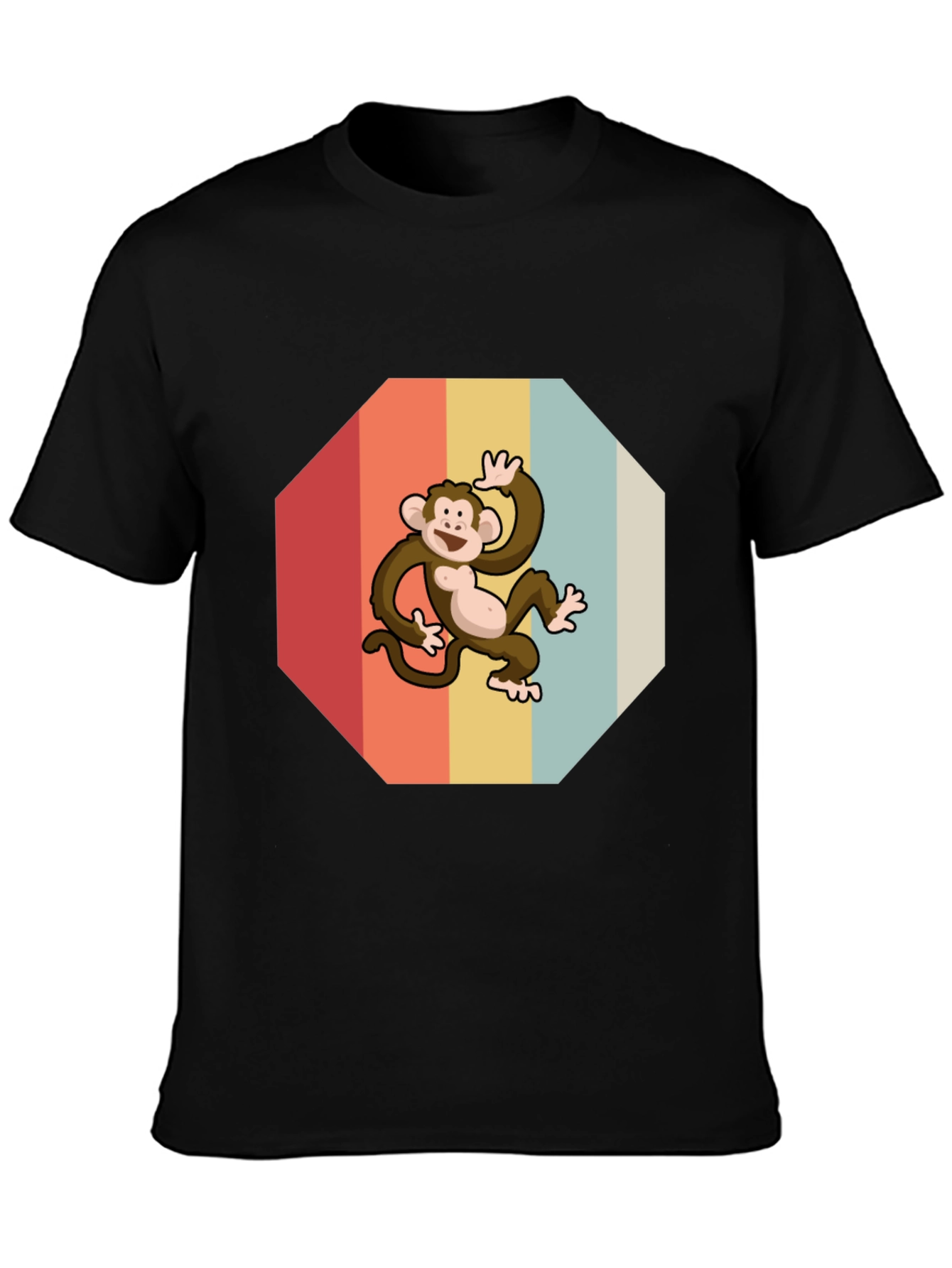 Retro Monkey Graphic Tee - Fun & Stylish