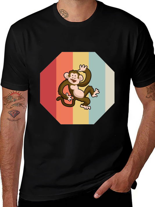 Retro Monkey Graphic Tee - Fun & Stylish