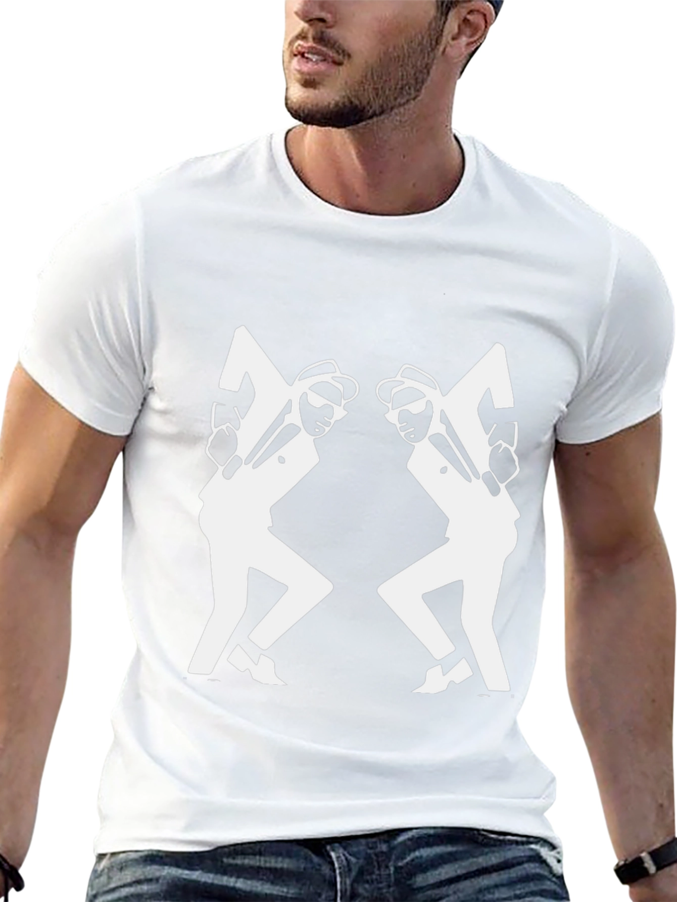 Black & White Ska Dancing Men T-Shirt