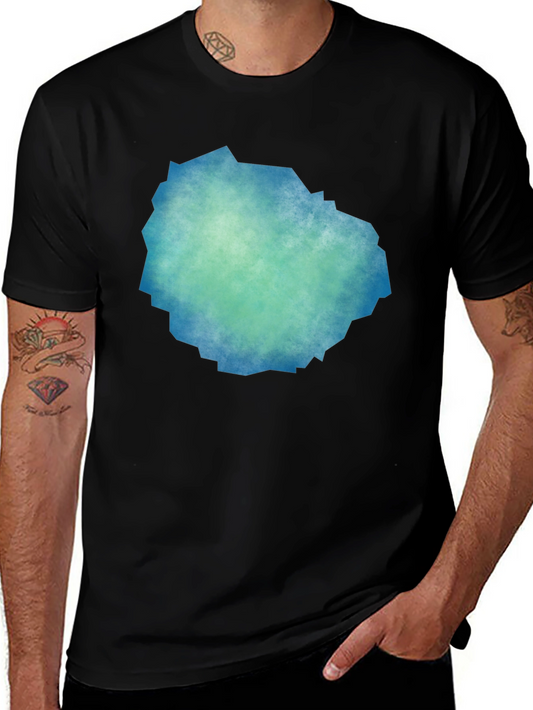 Abstract Teal & Blue Graphic Tee