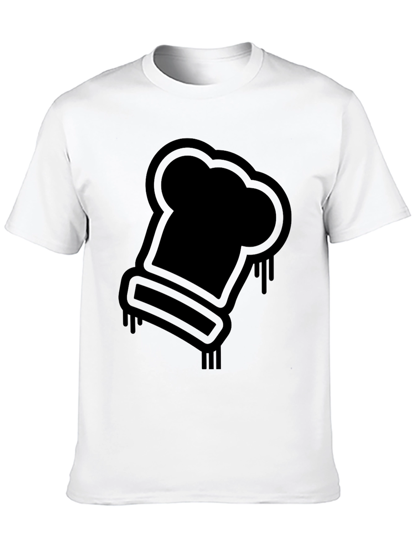 Chef Hat Graphic Tee - Black Casual T-Shirt