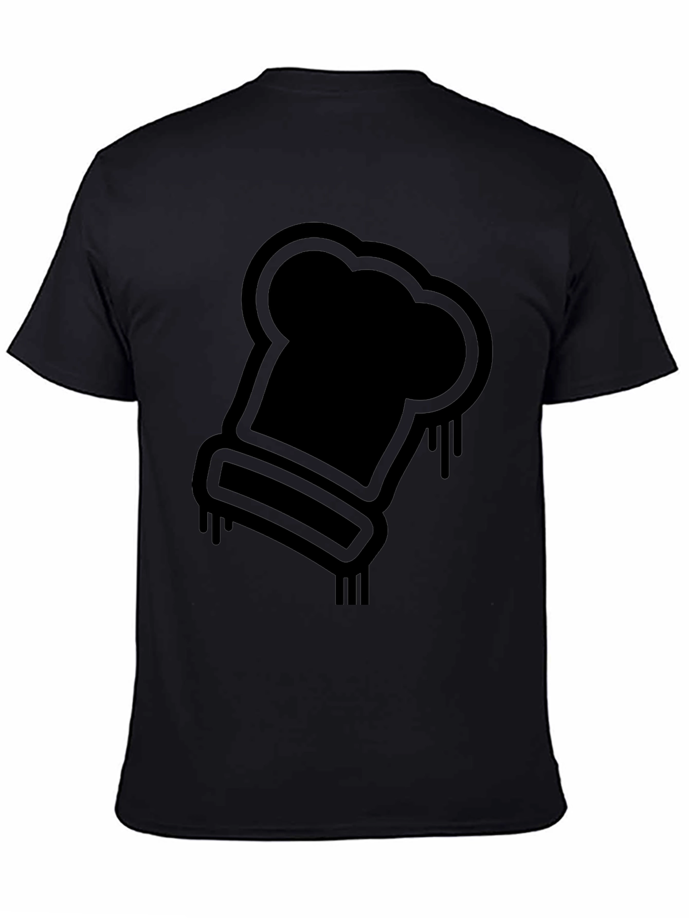 Chef Hat Graphic Tee - Black Casual T-Shirt