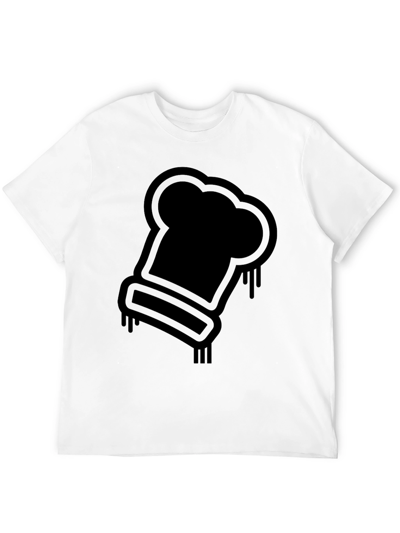Chef Hat Graphic Tee - Black Casual T-Shirt
