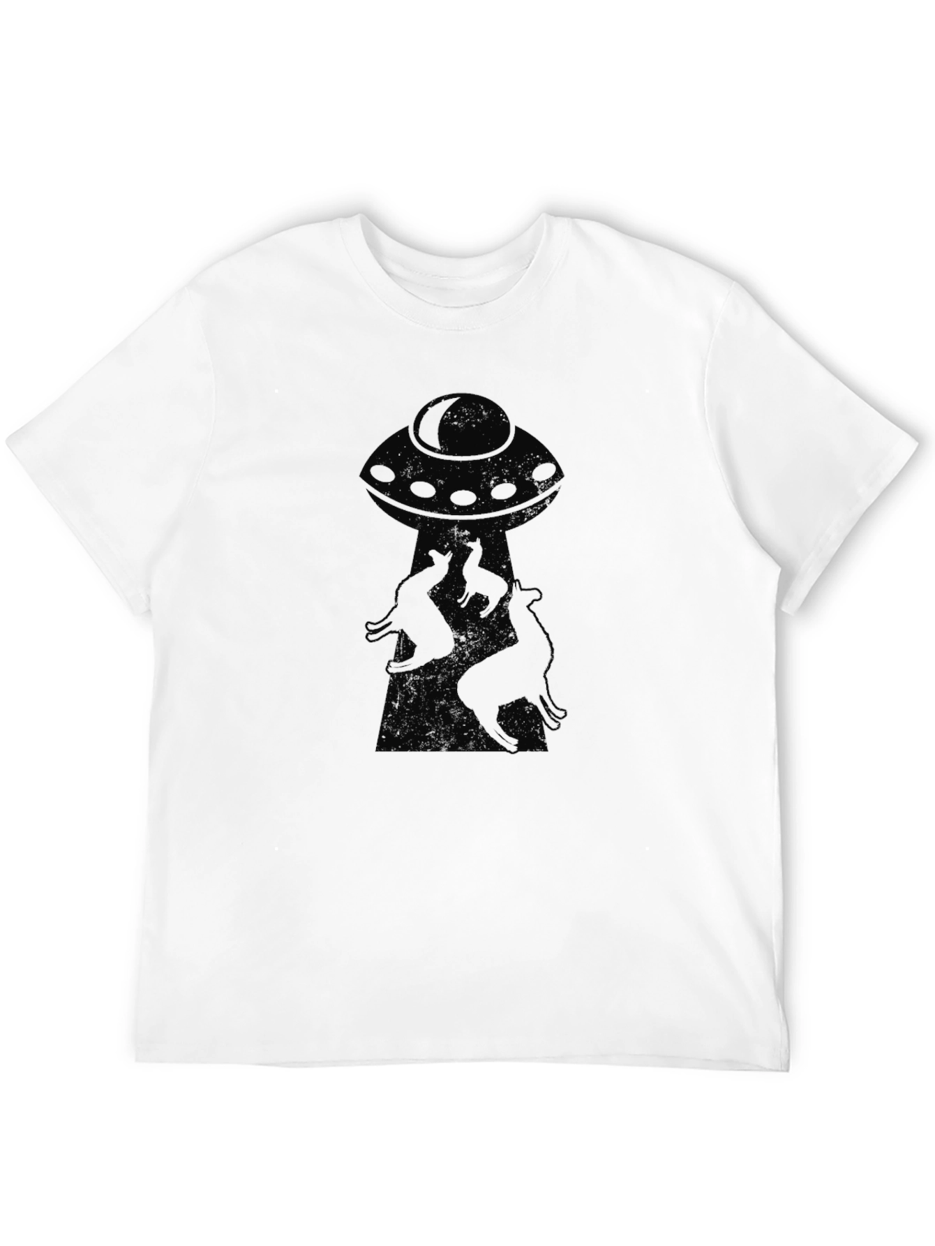 UFO Abduction Mens Black T-Shirt
