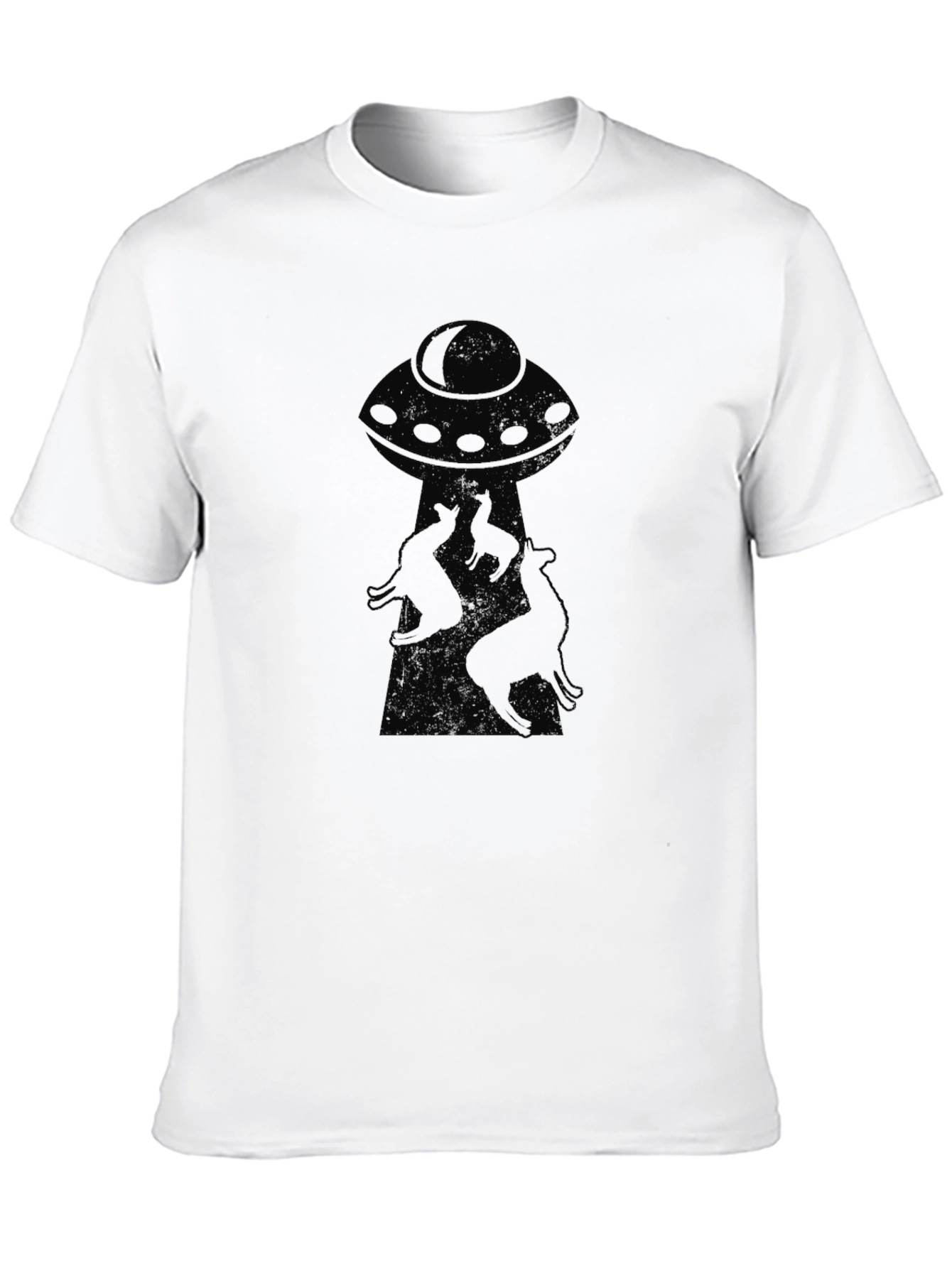 UFO Abduction Mens Black T-Shirt