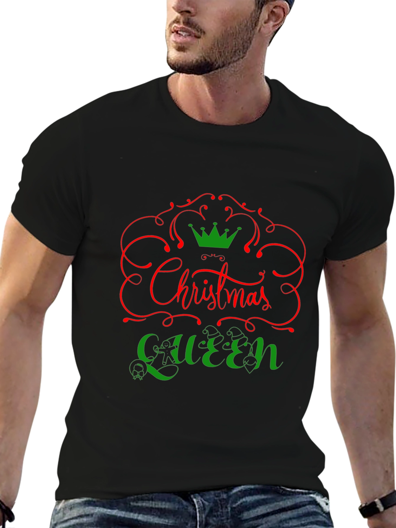 Christmas Queen Graphic T-Shirt - Holiday Festive Tee