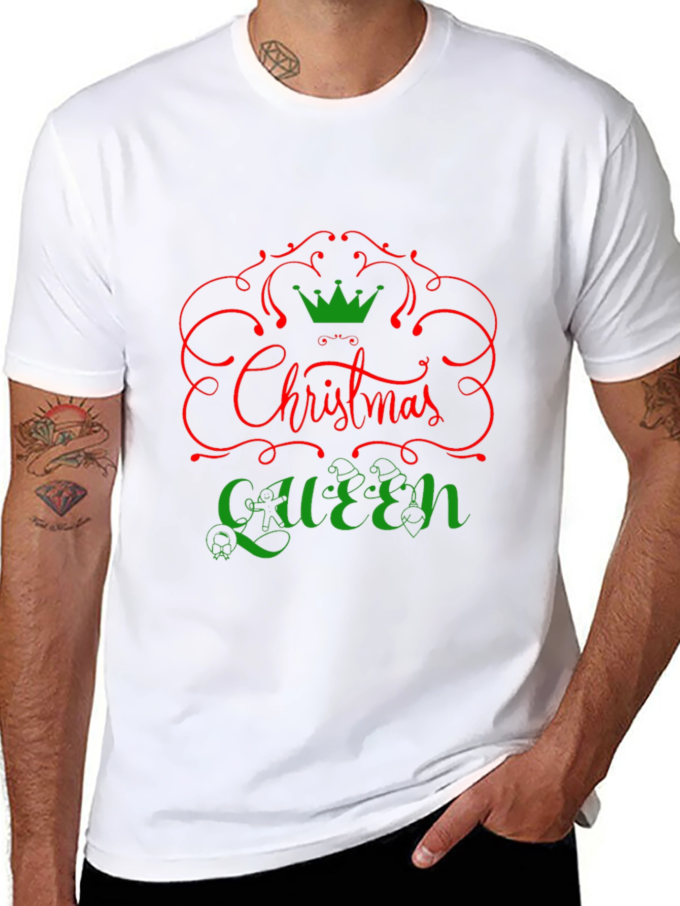 Christmas Queen Graphic T-Shirt - Holiday Festive Tee