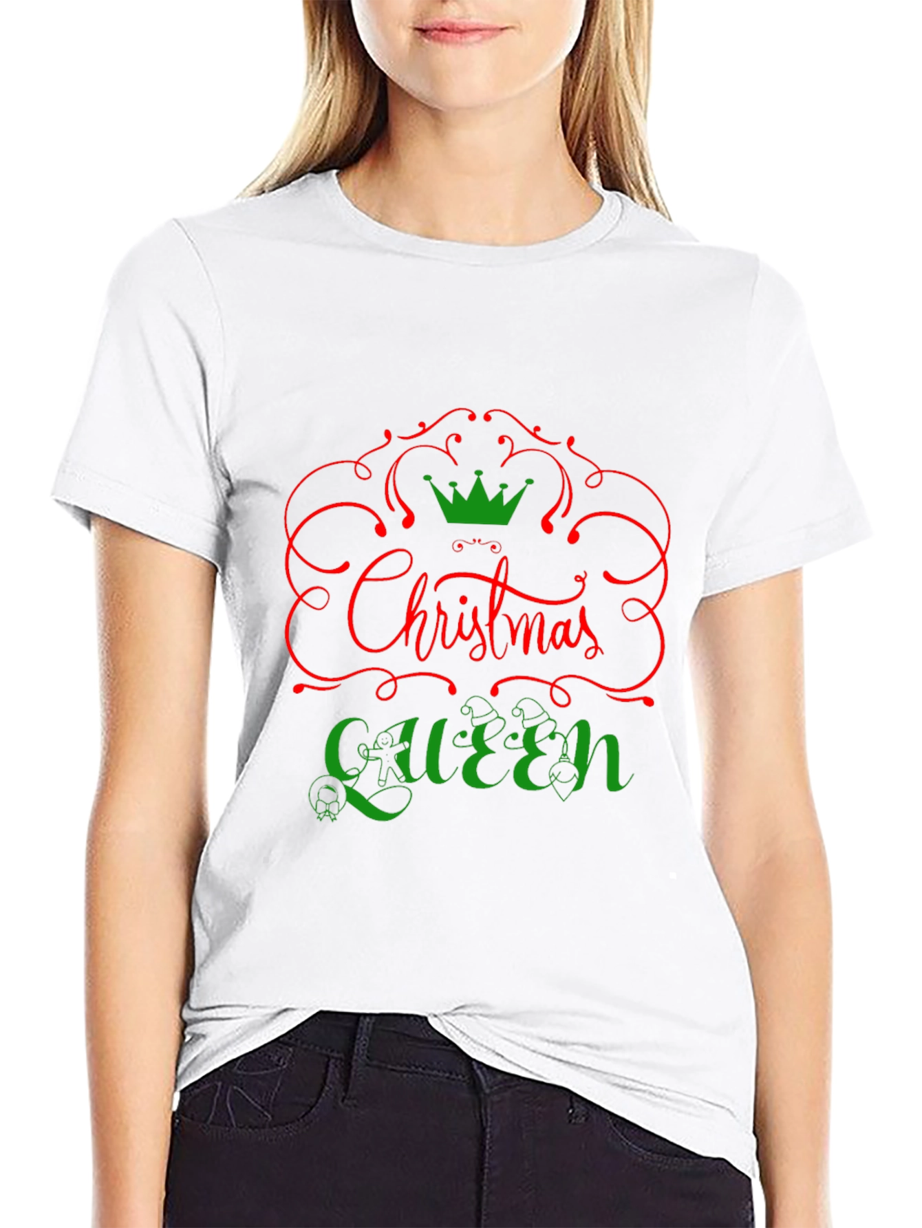 Christmas Queen Graphic T-Shirt - Holiday Festive Tee