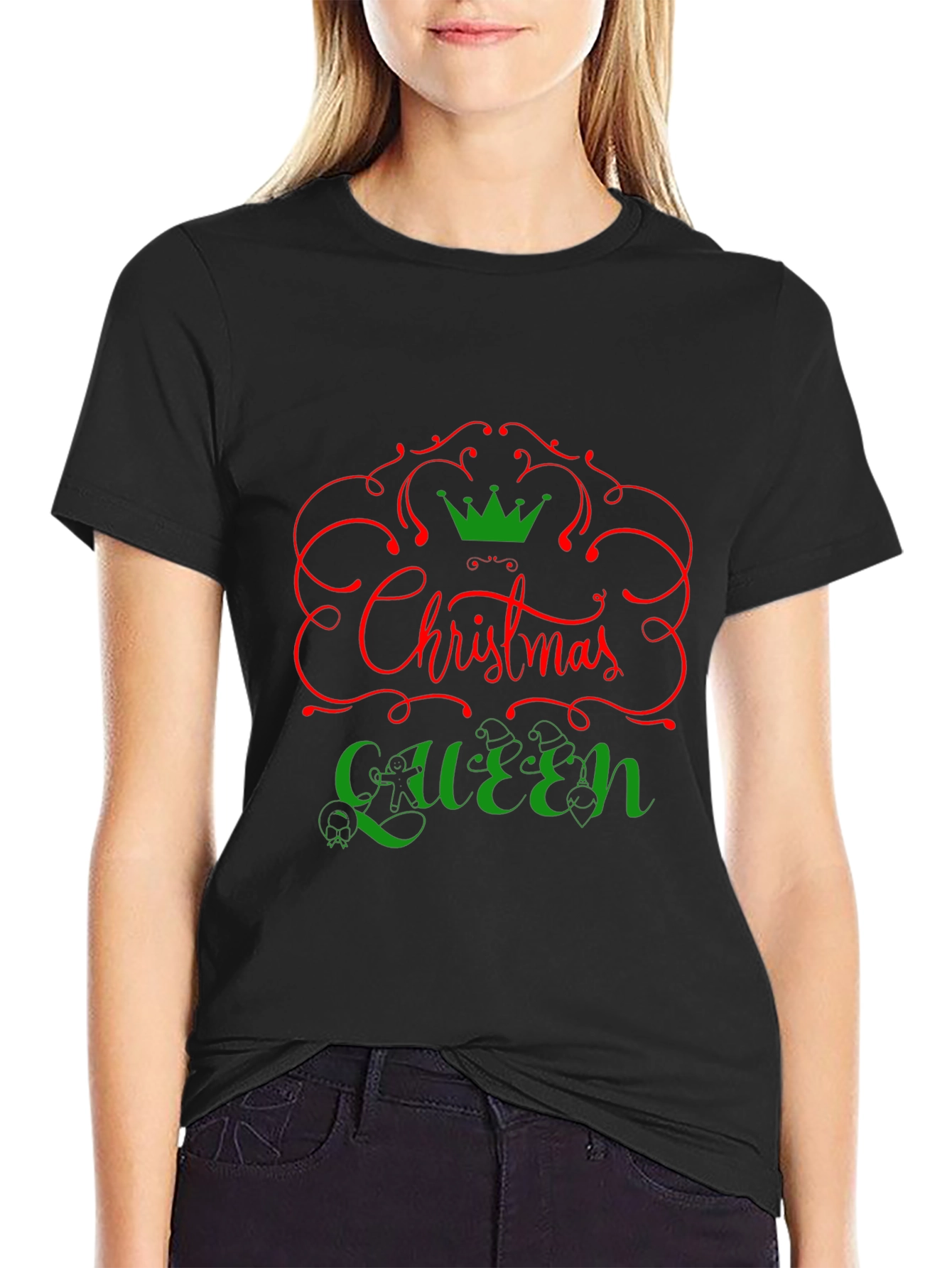 Christmas Queen Graphic T-Shirt - Holiday Festive Tee