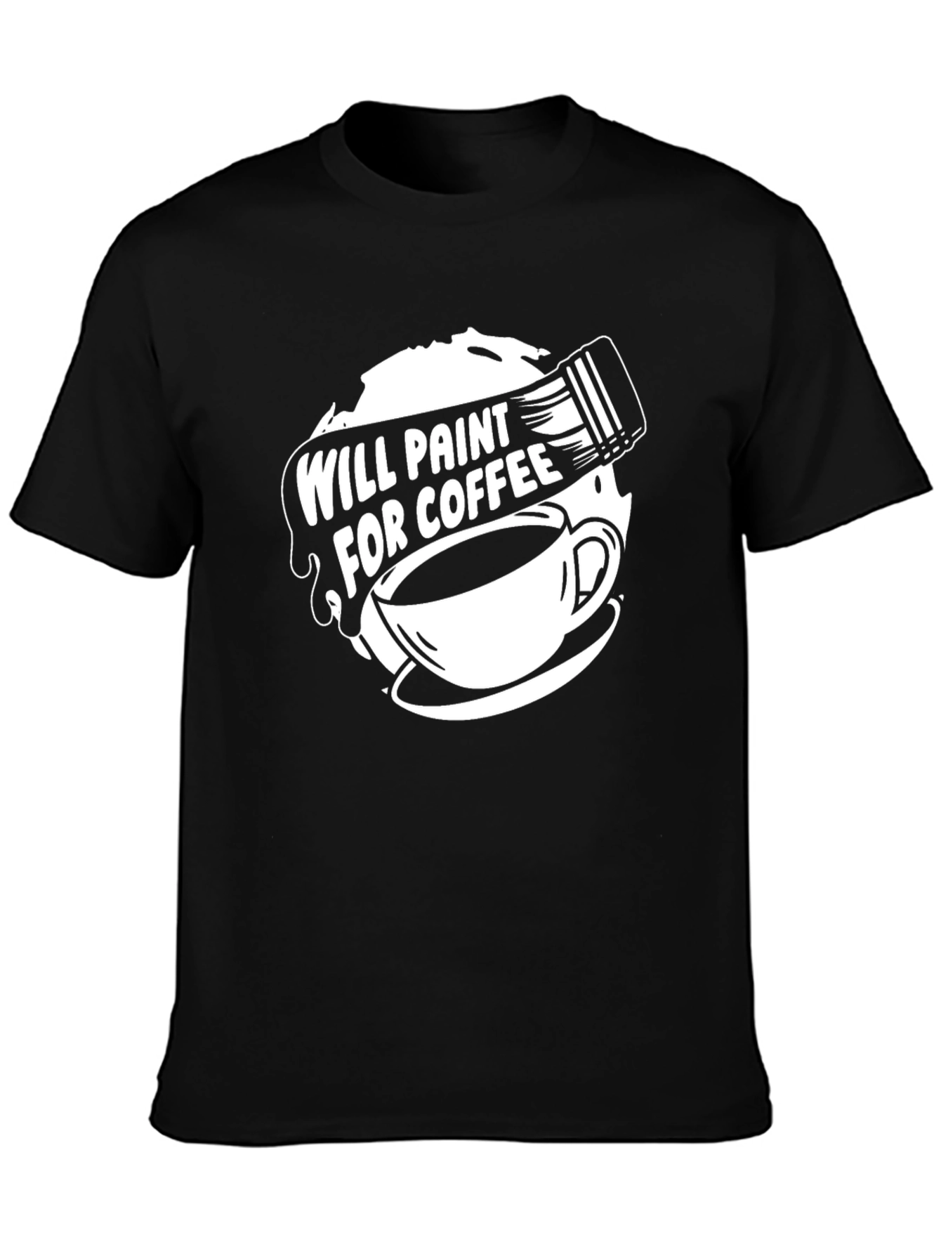 Will Paint for Coffee Graphic Tee