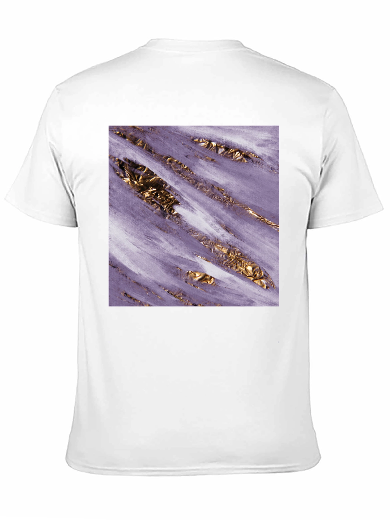 Abstract Gold & Purple Graphic Tee