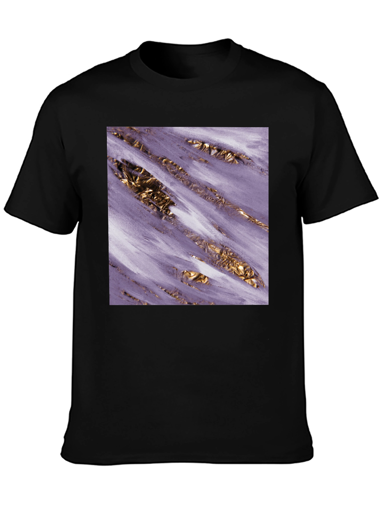 Abstract Gold & Purple Graphic Tee