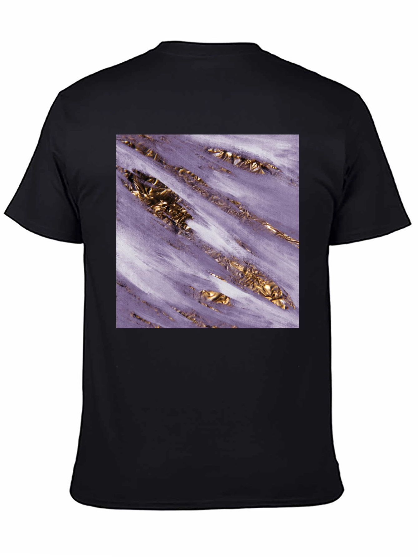 Abstract Gold & Purple Graphic Tee