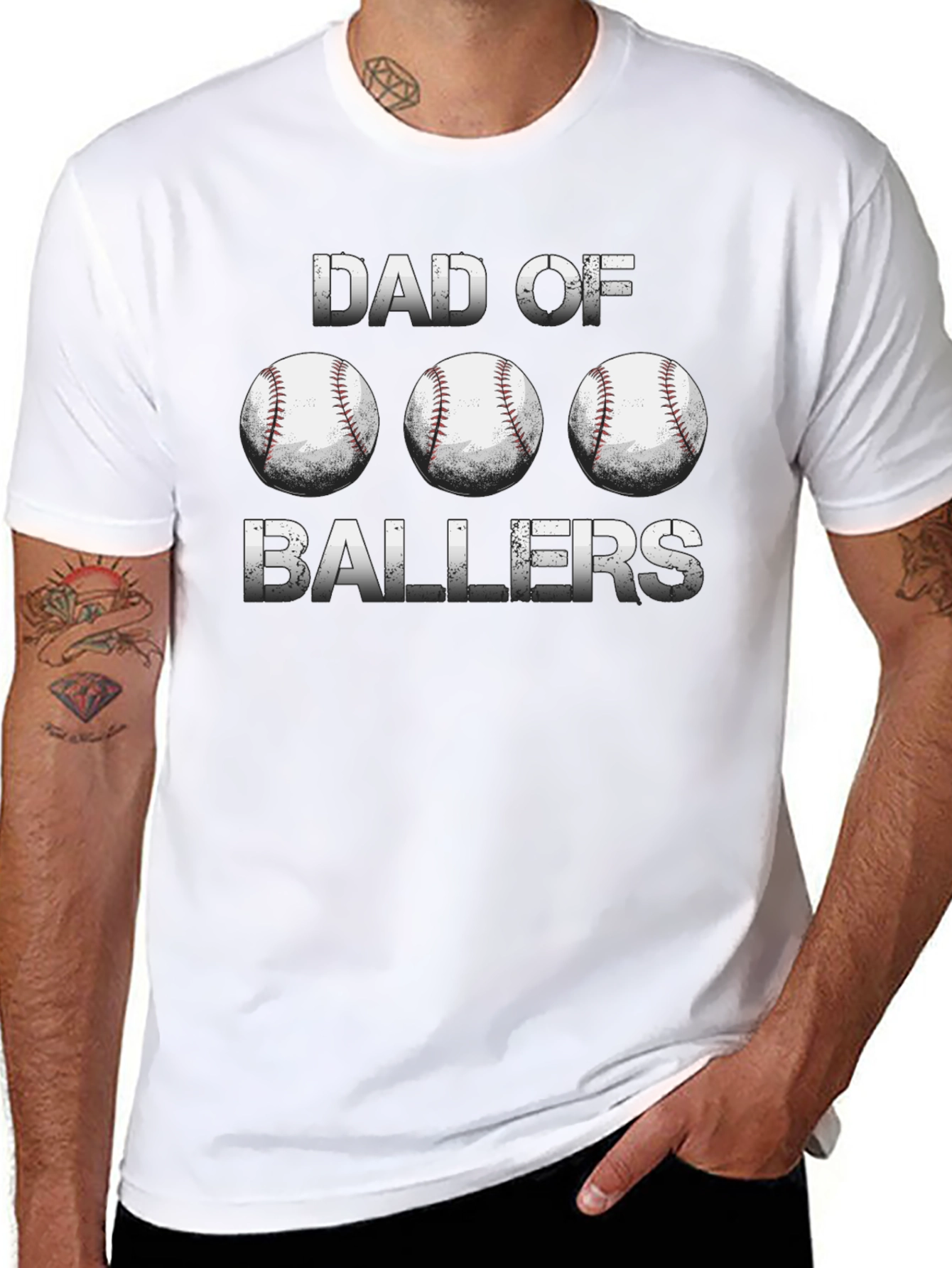 Dad of Ballers Graphic T-Shirt