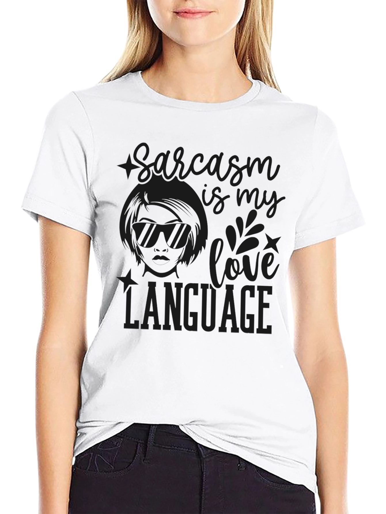 Sarcasm is My Love Language Black T-Shirt