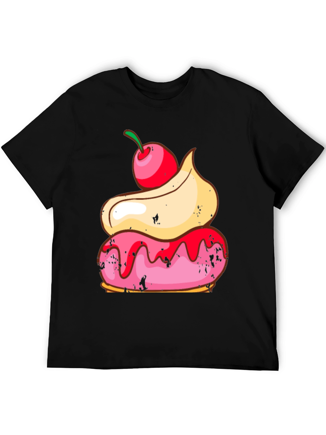 Sweet Treat Tee: Cherry Topped Donut Graphic T-Shirt