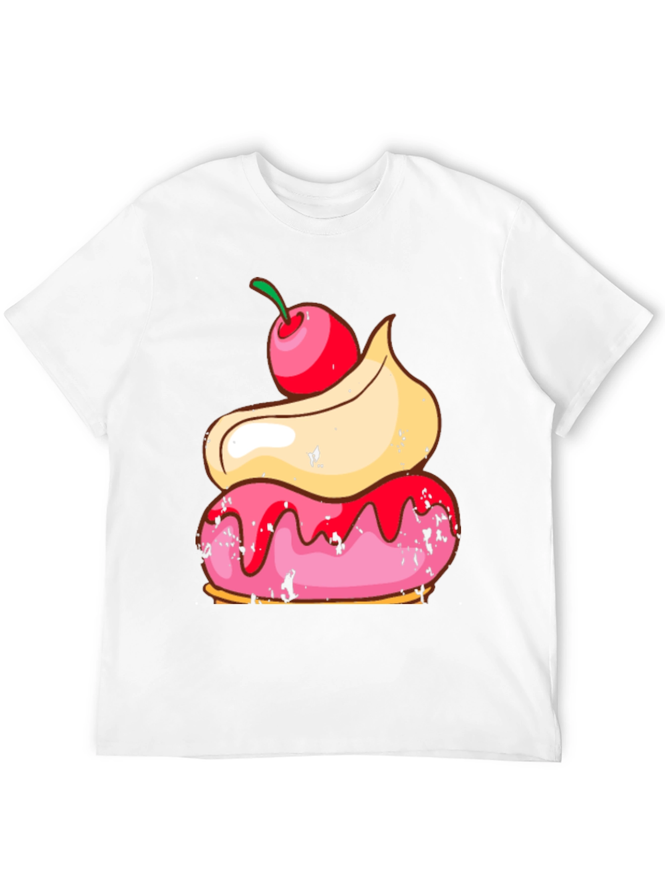 Sweet Treat Tee: Cherry Topped Donut Graphic T-Shirt