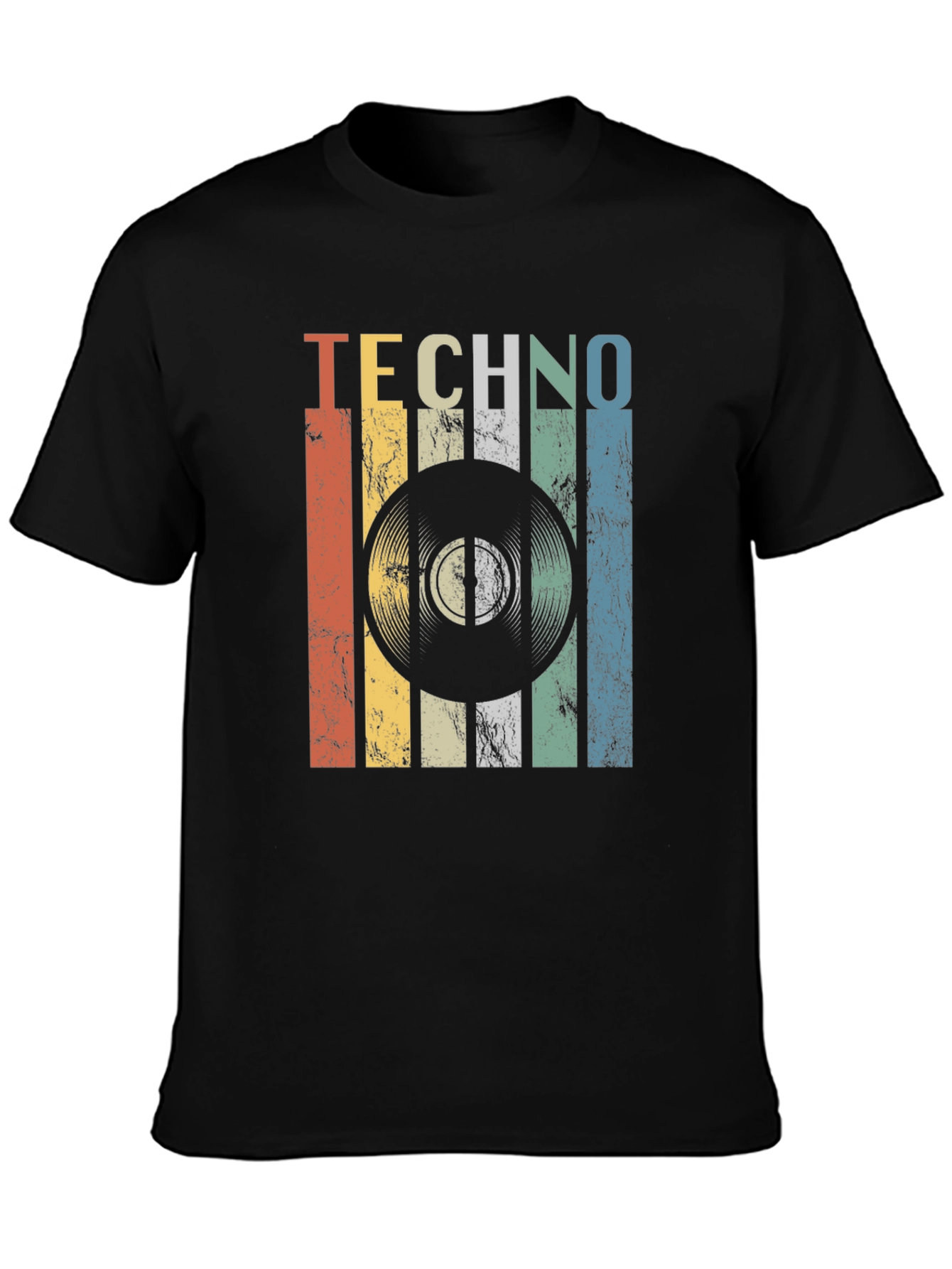Retro Techno Record Graphic T-Shirt