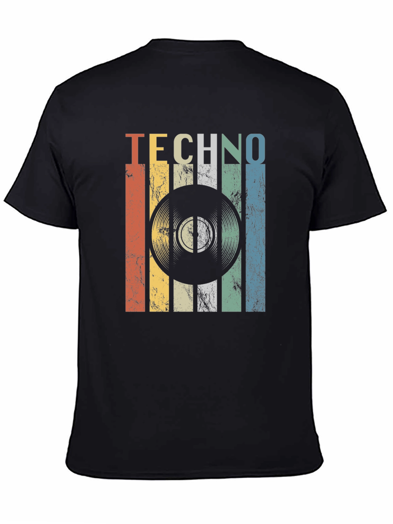 Retro Techno Record Graphic T-Shirt