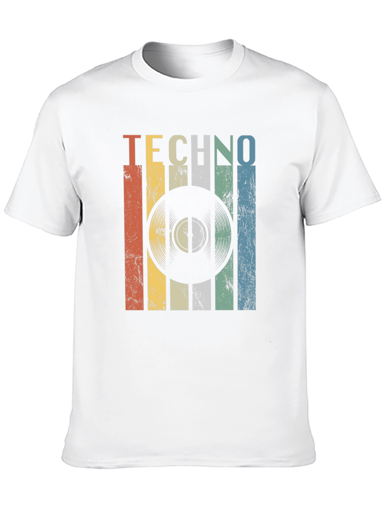 Retro Techno Record Graphic T-Shirt