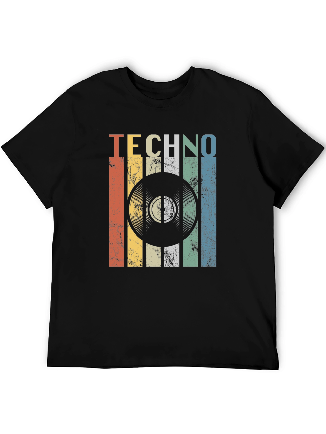 Retro Techno Record Graphic T-Shirt