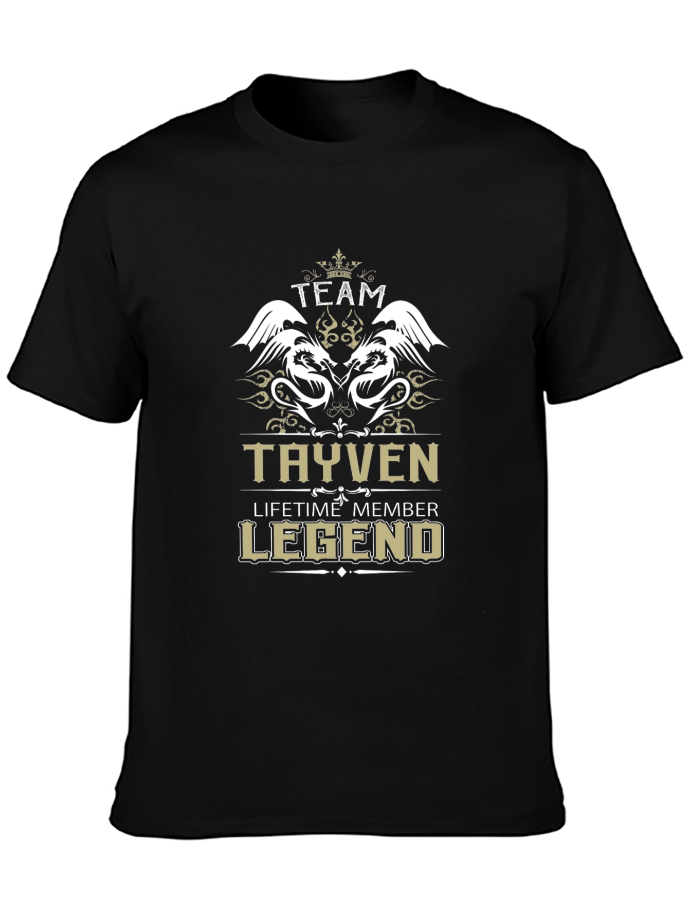 Team Tayven Legend Black Graphic T-Shirt