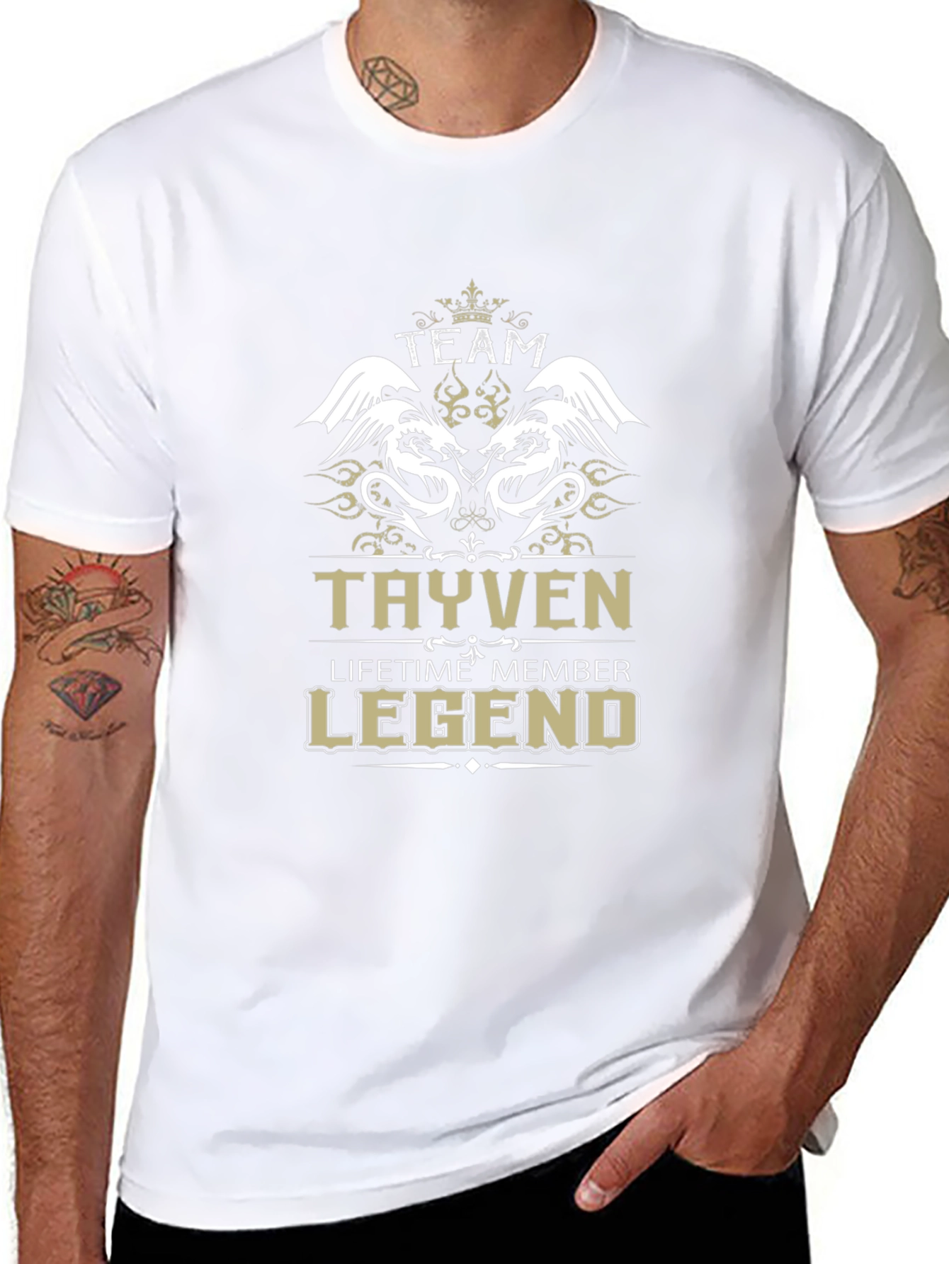 Team Tayven Legend Black Graphic T-Shirt