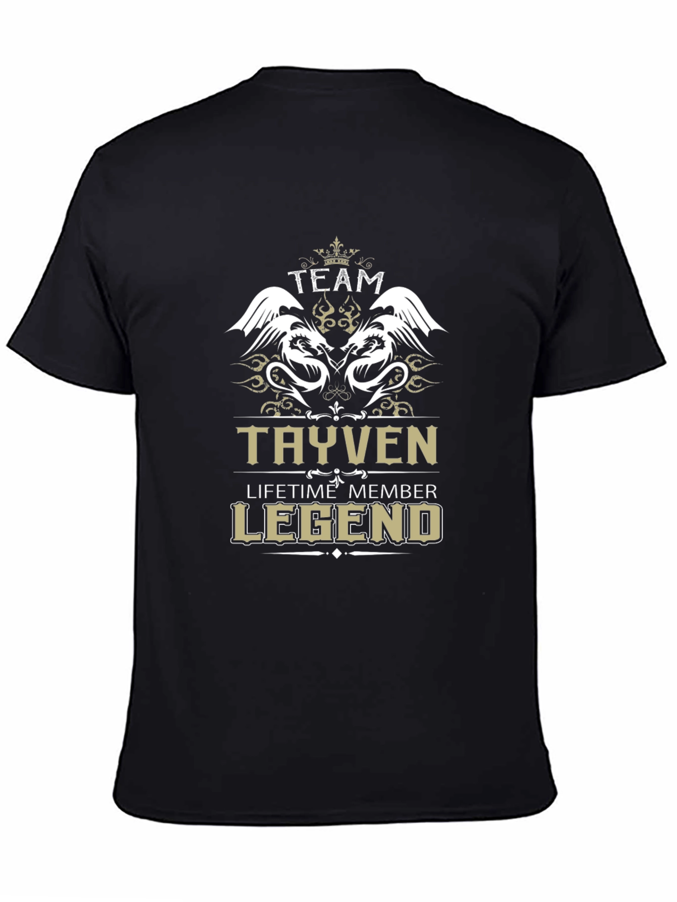 Team Tayven Legend Black Graphic T-Shirt