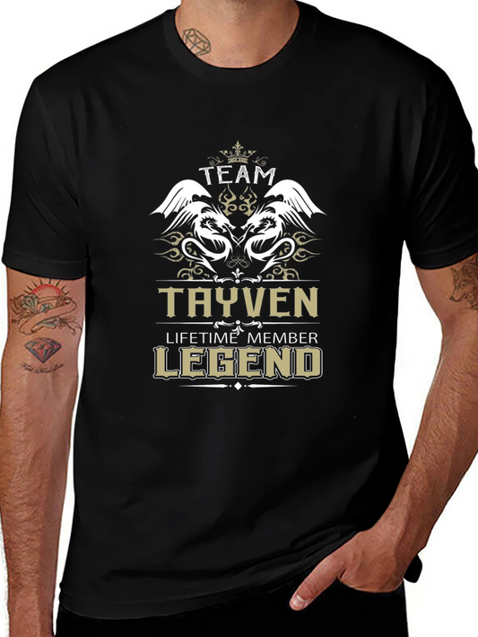 Team Tayven Legend Black Graphic T-Shirt