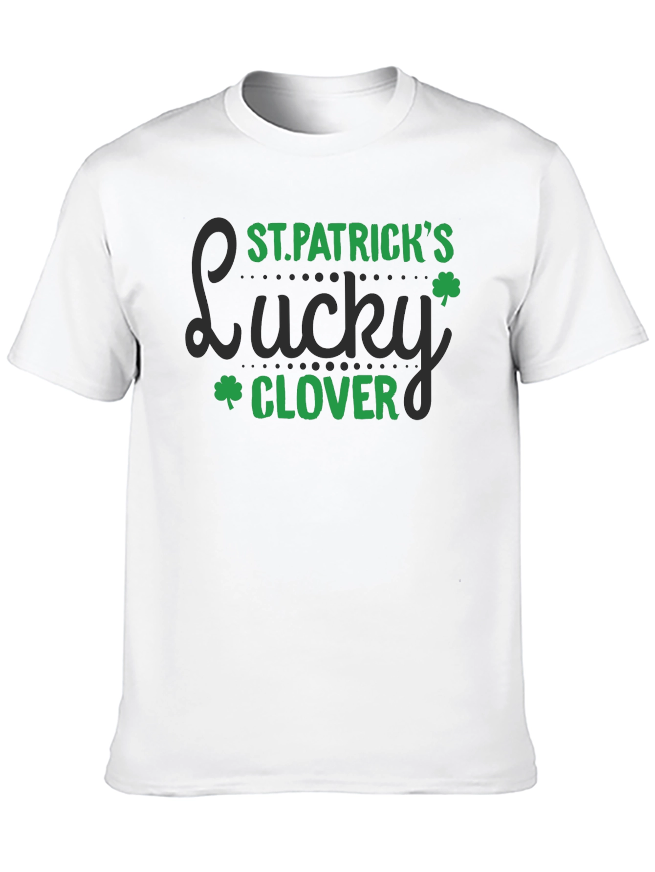 St. Patricks Day Lucky Clover Black T-Shirt