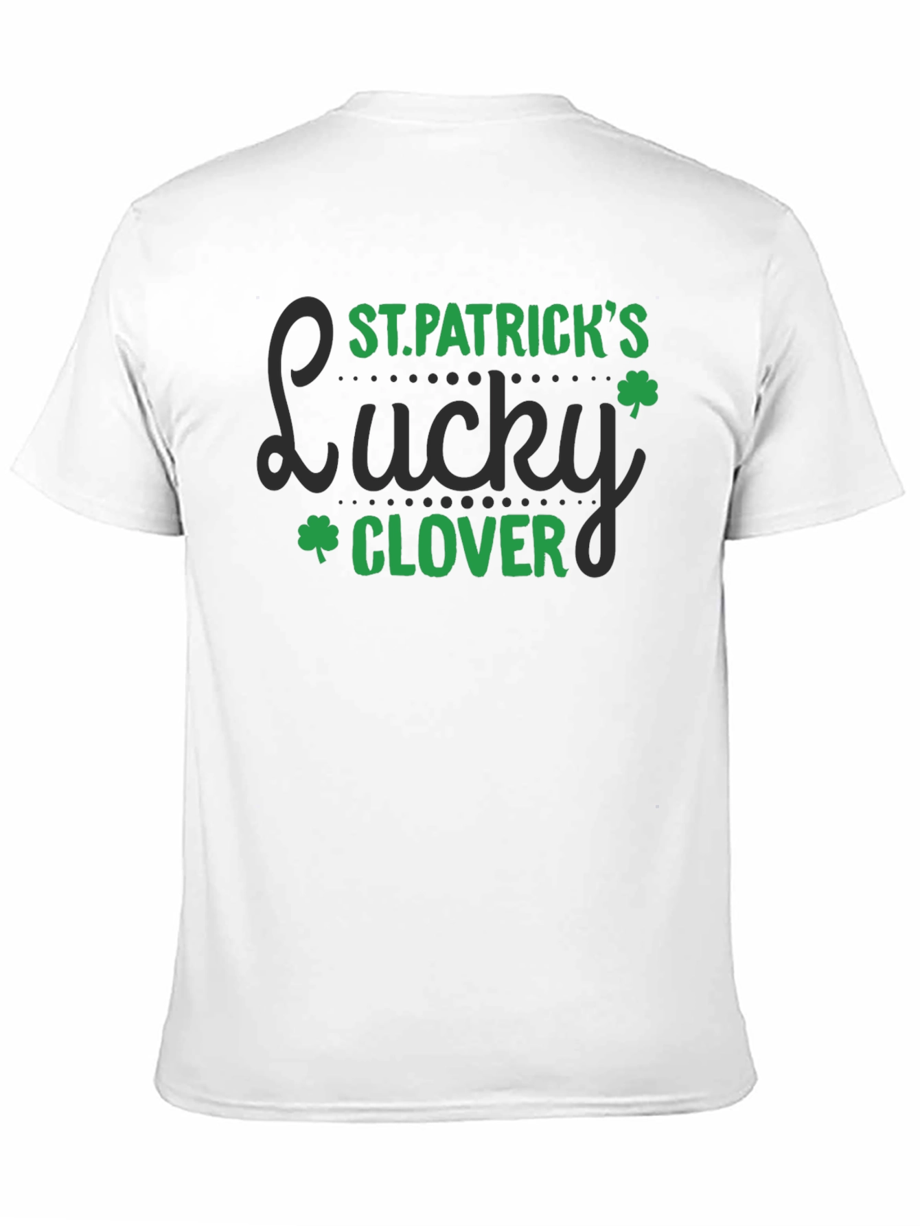 St. Patricks Day Lucky Clover Black T-Shirt