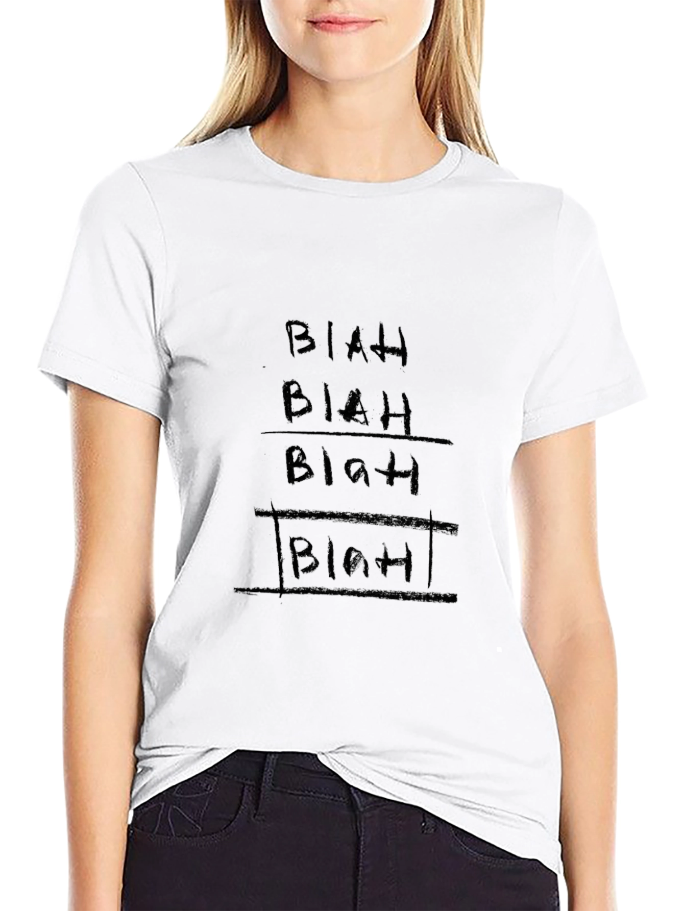 Blah Black T-Shirt - Unique Graphic Tee