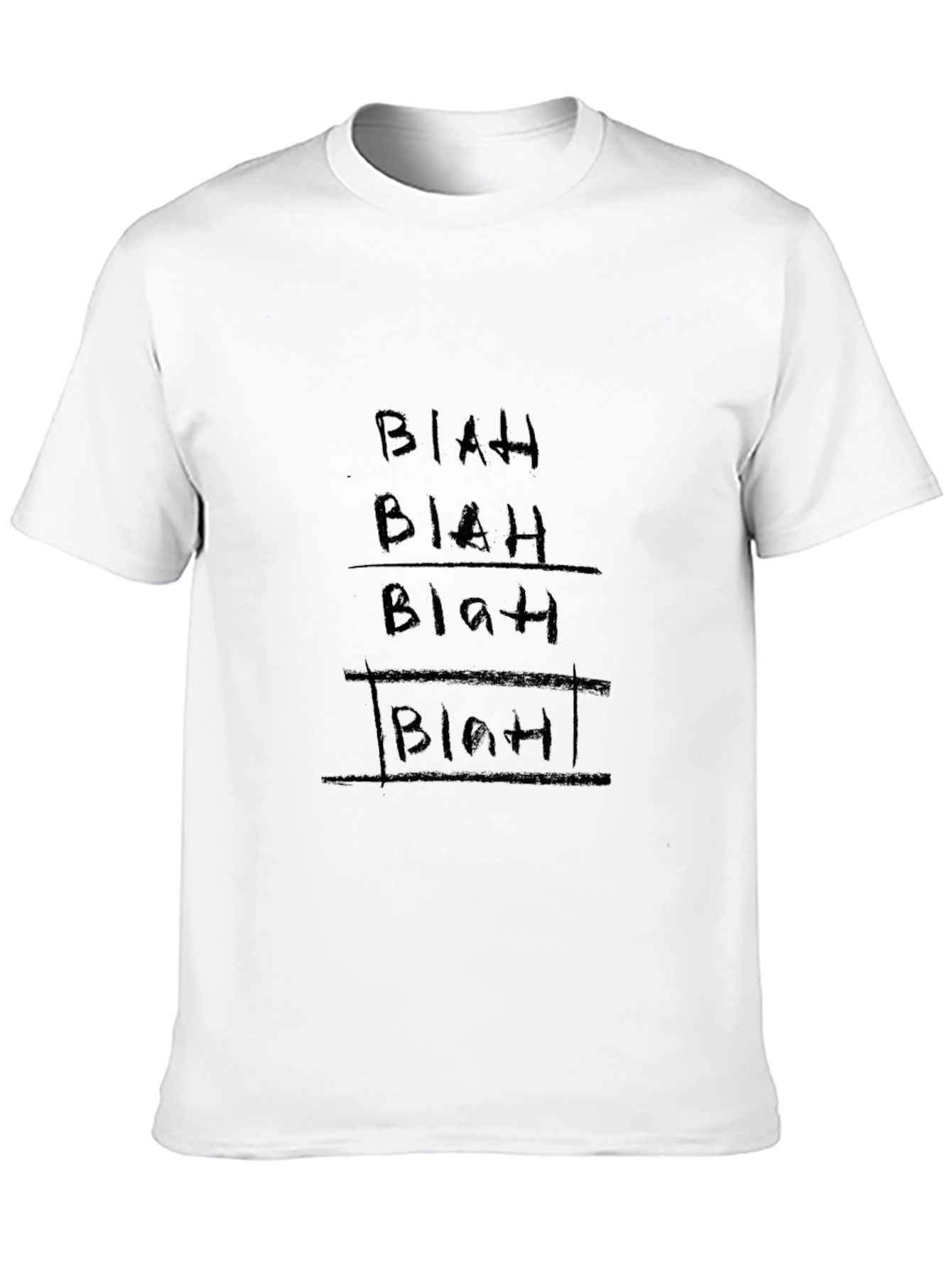 Blah Black T-Shirt - Unique Graphic Tee