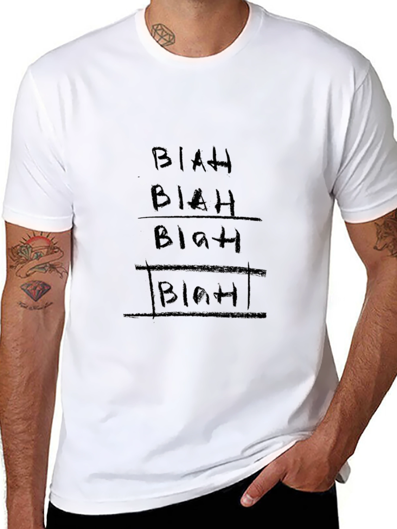 Blah Black T-Shirt - Unique Graphic Tee