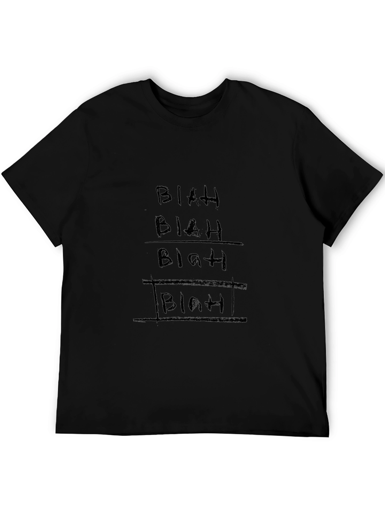 Blah Black T-Shirt - Unique Graphic Tee