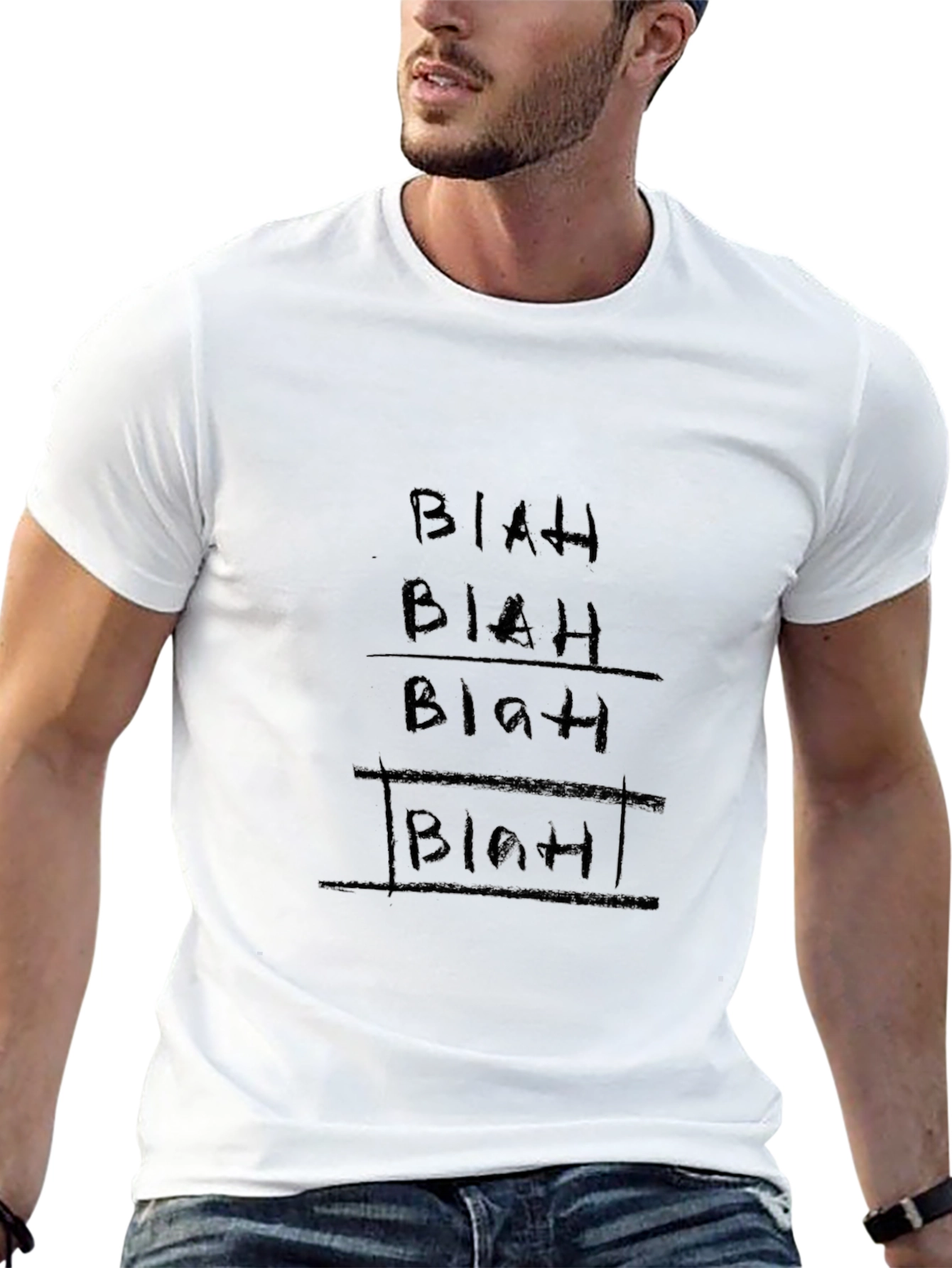 Blah Black T-Shirt - Unique Graphic Tee