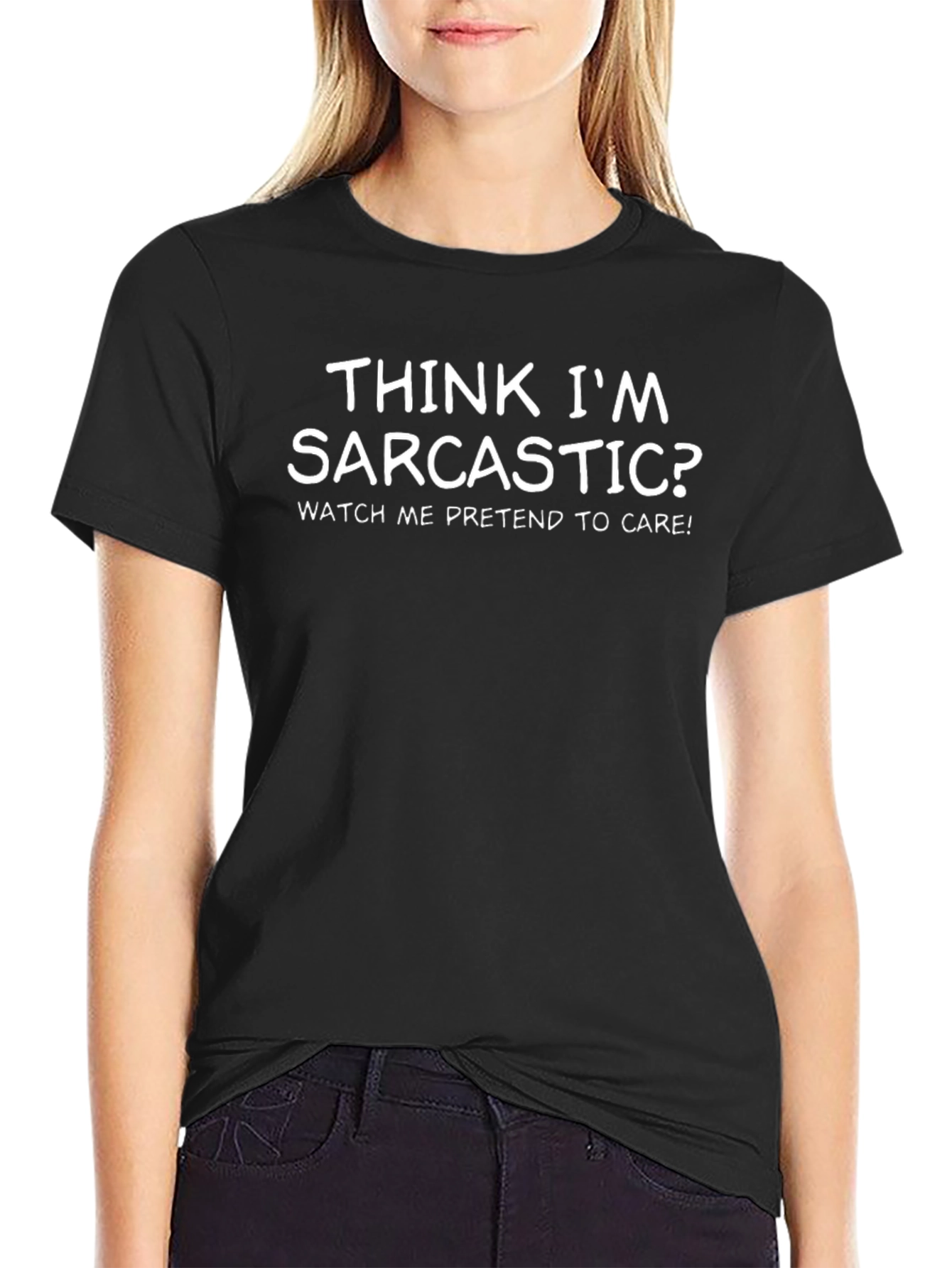 Sarcastic Humor Graphic T-Shirt - Black