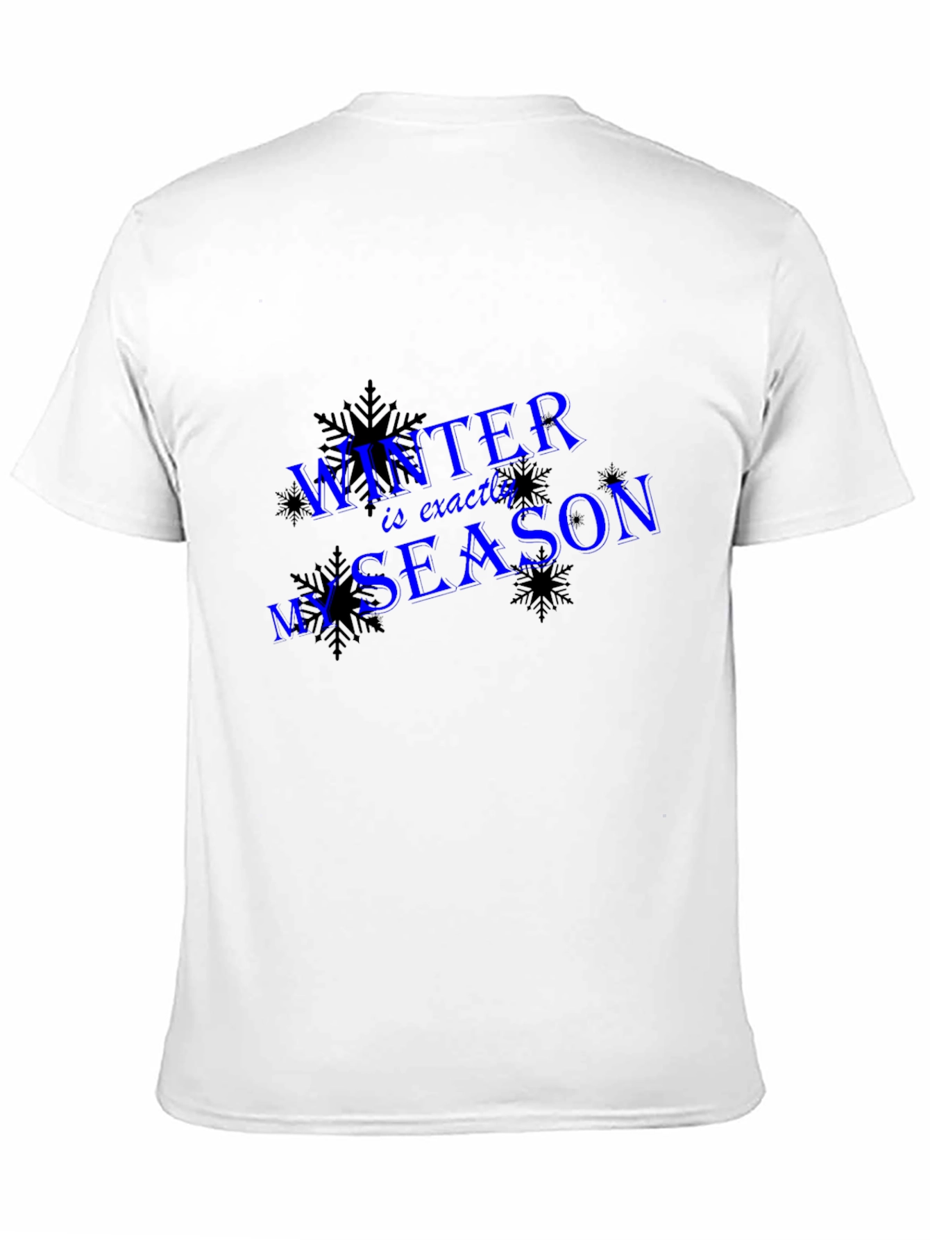 Winter is My Season Black Graphic T-Shirt
