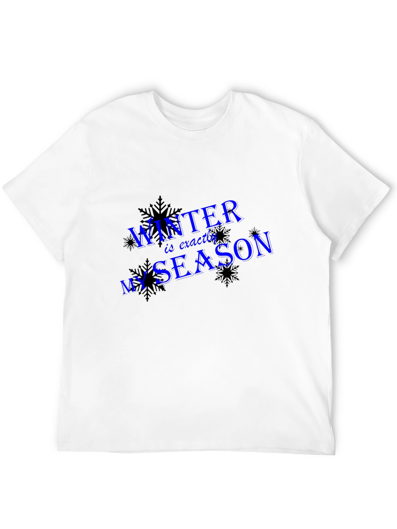 Winter is My Season Black Graphic T-Shirt