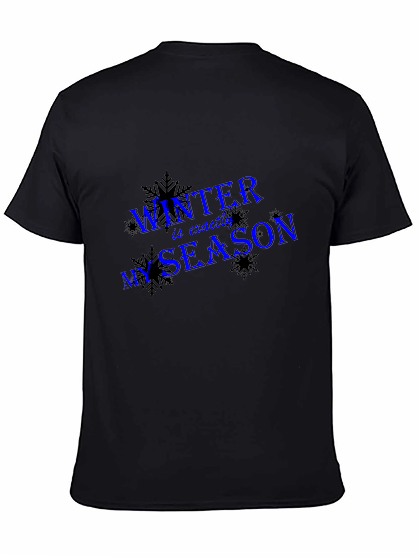 Winter is My Season Black Graphic T-Shirt