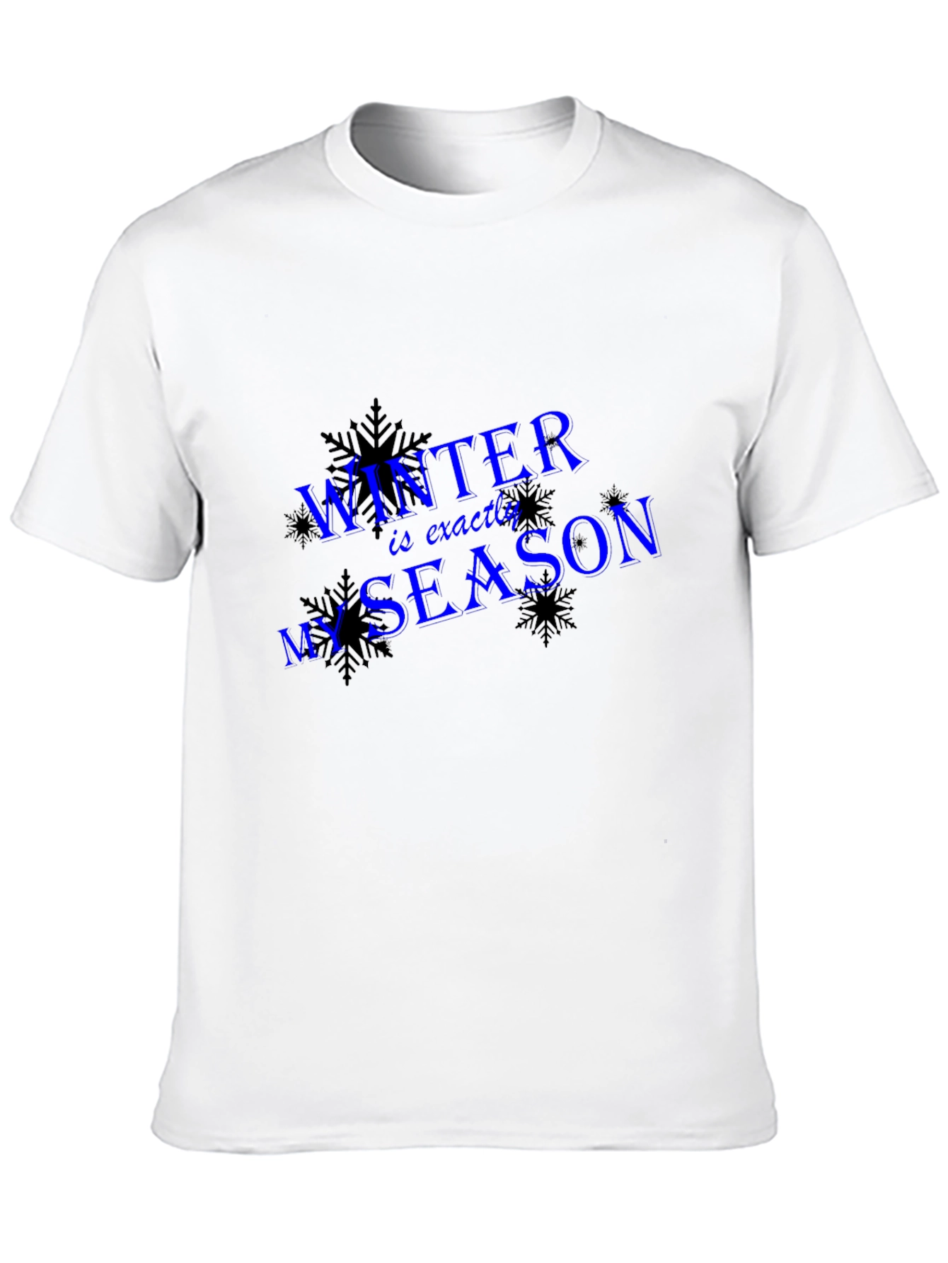 Winter is My Season Black Graphic T-Shirt