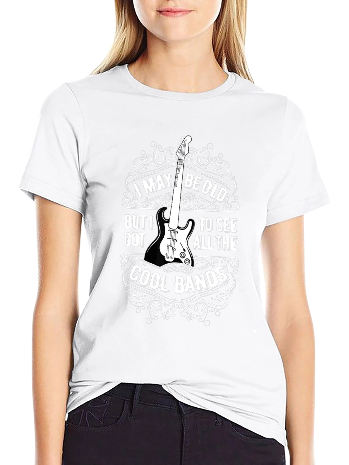 Cool Bands Guitar Graphic T-Shirt