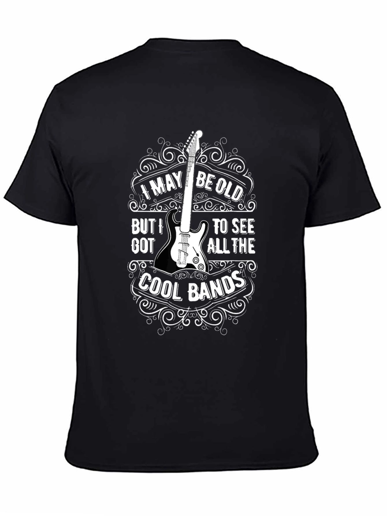 Cool Bands Guitar Graphic T-Shirt