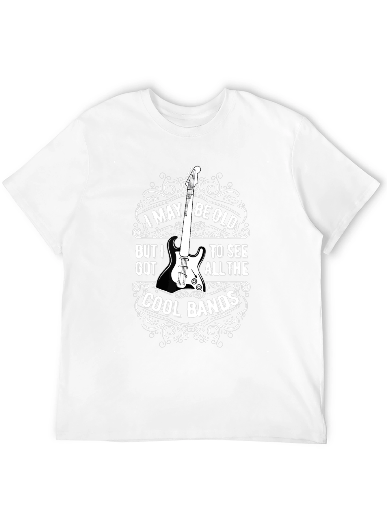 Cool Bands Guitar Graphic T-Shirt